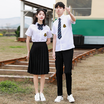 Middle school student class suit student shirt long dress suit School uniform college style high school chorus performance autumn