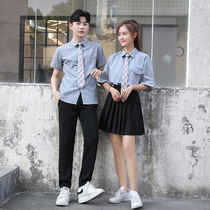 College style class uniform summer suit Korean student dress Middle School student Net red school uniform female high school chorus performance uniform