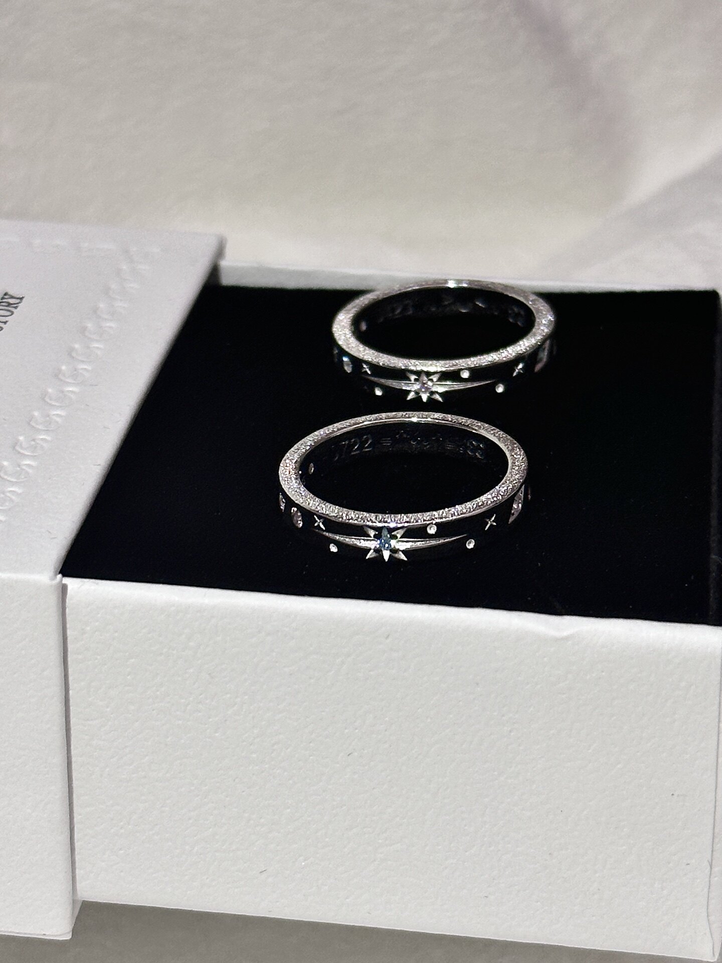Bell custom/fish to star couple ring s925 sterling silver closed ring anniversary gift for girlfriend