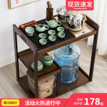 Tea table Mobile tea table Simple small tea table Living room tea table Tea tray Tea set One-piece household combination tea cabinet