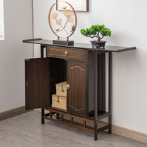 New Chinese style porch wood altar modern living room shrines incense table household wall Hall Cabinet duan jing xuan guan ju