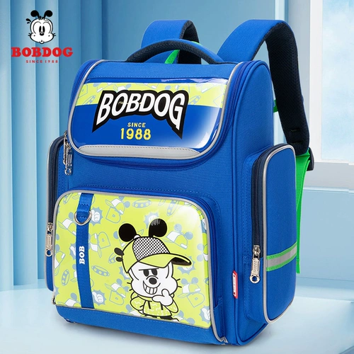 Мультяшный школьный рюкзак, детский космический милый ранец со сниженной нагрузкой