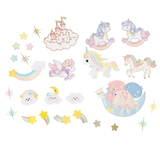 Самоклеющаяся наклейка, мультяшный ранец, туфли с пухом, декор, с вышивкой