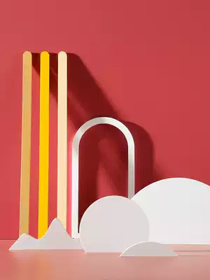 Photography props small ornaments to take pictures of white color long props cast light and shadow shooting scene combination props package