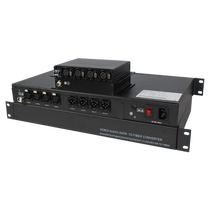 Fengqing broadcast grade 1-way 2-way 4-way 8-way 16-way one-way two-way XLR audio optical transceiver balanced XLR XLR fiber optic transceiver single fiber LC FC SC no background noise and no noise