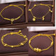 Vietnamese alluvial gold anklet for women with gold-plated transfer beads simulation