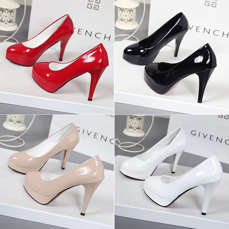 High Heels with Chunky and Thin Heels, 2026 New Model, Waterproof Platform, Round Toe, Versatile for Work, 10cm Single Shoes, Large Size Women's Shoes High Heels with Chunky and Thin Heels, 2026 New Model, Waterproof Platform, Round Toe, Versatile for Work, 10cm Single Shoes, Large Size Women's Shoes