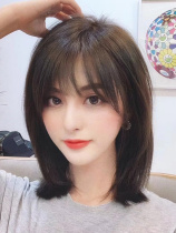 Wig female hair Xin Zhi Lei with Korean collarbone hair short hair set face repair temperament fashion long hair full head