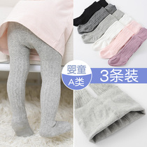 Baby leggings spring and autumn cotton thin children wear big pp baby conjoined socks autumn and winter girls jumpsuit