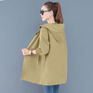 秋季外套女宽松大码风衣中长款上衣