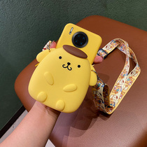 Cartoon Pudding Dog Zero Wallet for Huawei mate30 Phone case mt20 Diagonal Satchel mate30pro Sleeve Big Ear Dog mate20 housing por backpacking type mt