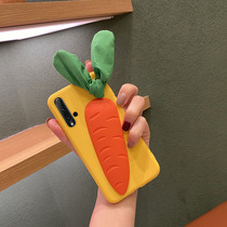 Cute solid carrot vivox30por mobile phone shell fun cartoon x30 protective sleeve pro emulated food 5g