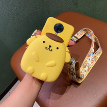 Cartoon Pudding Dog Zero Wallet vivonex3s Mobile Phone Shell nex3 Slanted Satchel Rope Vivonex Protective Sheath Cute Big Ear Dog vivonex3 Back Bag Type Hang n
