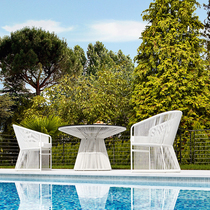 Outdoor Table & Table Rattan Chair Tea Table Combination Balcony Patio Garden Garden Casual Rattan Table & Chairs Milk Tea Shop Outside Swing Creative Vines Chair