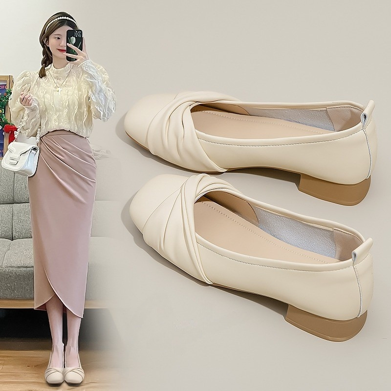 Spring and Autumn Evening Breeze Gentle Style French Single Shoes for Women 2026 New Summer Flat Soft Sole Maternity Mary Jane Shoes