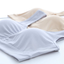 No steel ring middle-aged and elderly mother underwear womens bra vest type large size summer thin section comfortable 4050 years old ice silk