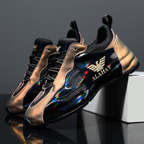 Foreign trade export European big brand spring and autumn mens shoes leather running shoes cut label withdrawal cabinet air cushion casual sports shoes trend