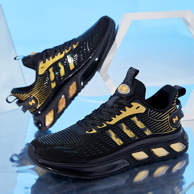 Good morning Dema leading men's shoes youth training flying woven sports casual shoes men's popcorn soft-soled lightweight running shoes