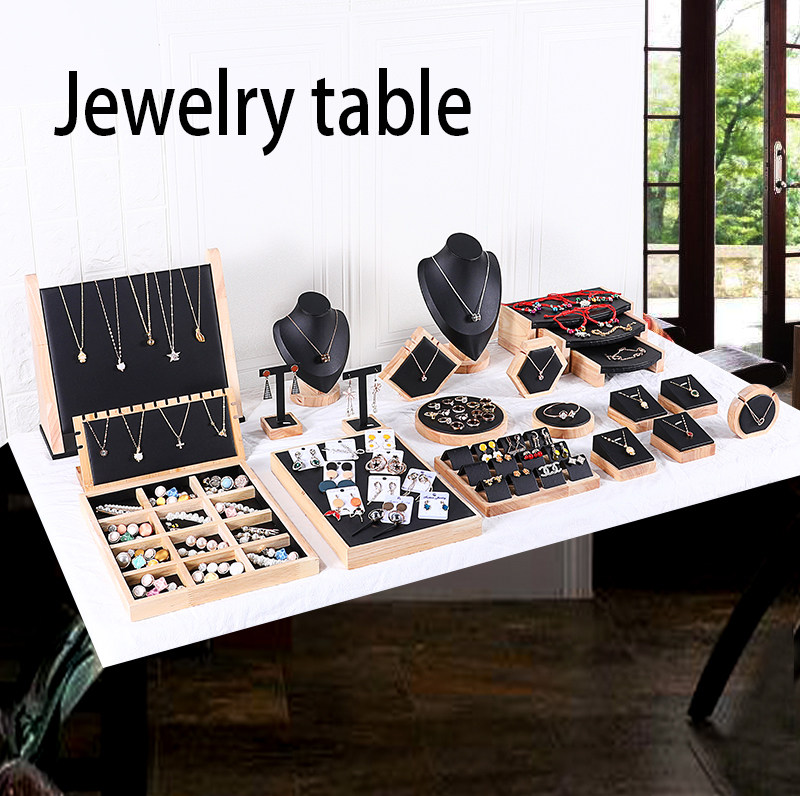 Jewelry shop counter commercial jewelry display frame pendant bracelet ring necklace necklace pearl silver display props