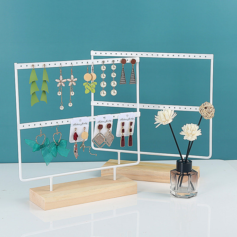 ins wind minimalist iron art Jewelry Rack Ornament Show Rack Earrings Frame Home Ear Hanging Nail Earrings Earrings Earrings
