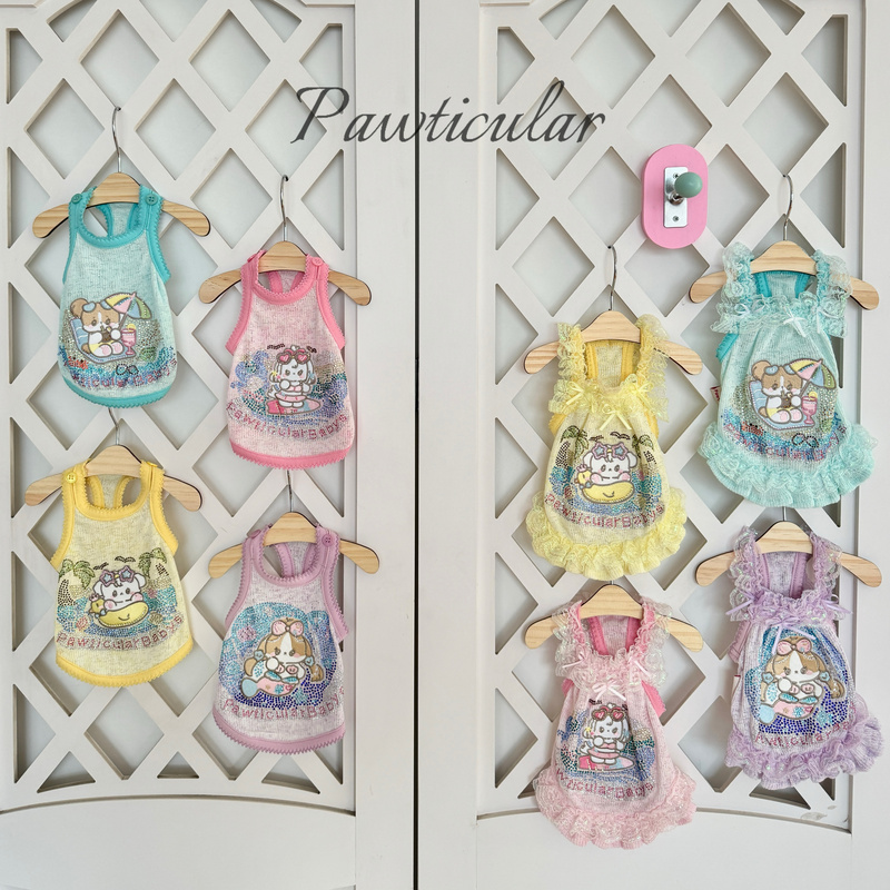 In Stock Pawticular Summer Ice-Cool Rhinestone Sun Protection Clothing Maltese Bichon Pet Dog Clothes