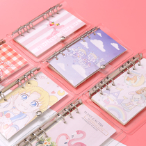 Xi translation 2020 hand account diary simple ins style set girl heart cute shaking sound Net Red Hand account book Japanese loose page notepad student notebook notebook color page hand account book