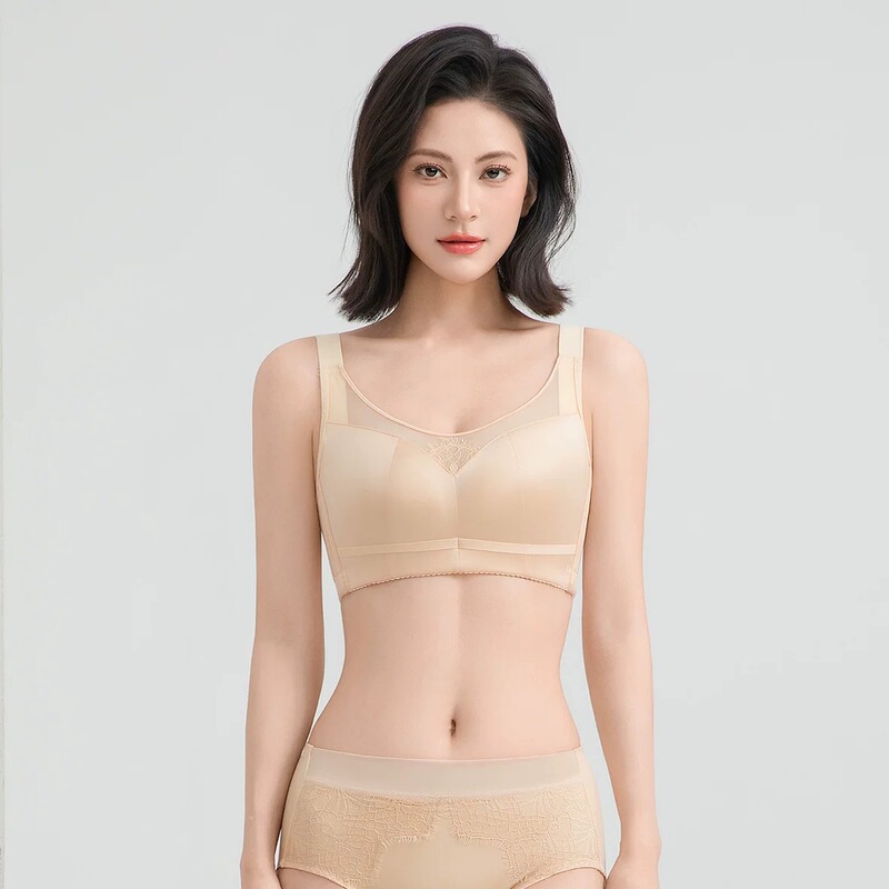 Aoxue Qiru N172 Silver Fiber Underwear, Full Coverage, Minimizes Large Busts, Ultra-Thin, No Padding, Side Breast Collection, Push-Up Bra Aoxue Qiru N172 Silver Fiber Underwear, Full Coverage, Minimizes Large Busts, Ultra-Thin, No Padding, Side Breast Collection, Push-Up Bra