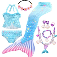 18-цветный комплект из трех частей со звездой-русалкой + ожерелье + корона + розовый венок