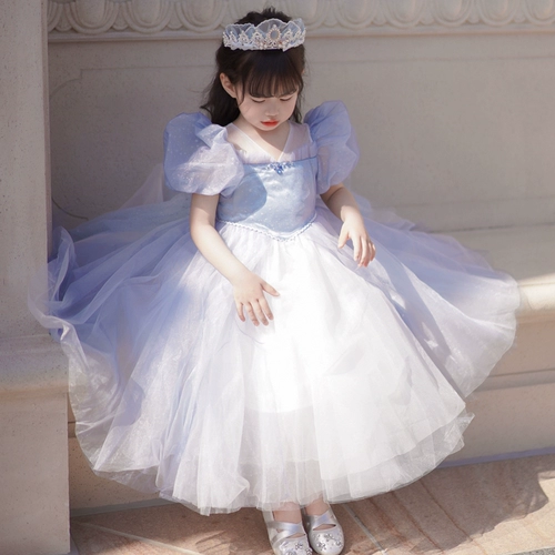 Наряд маленькой принцессы, летняя юбка, детское платье, «Холодное сердце», из фатина