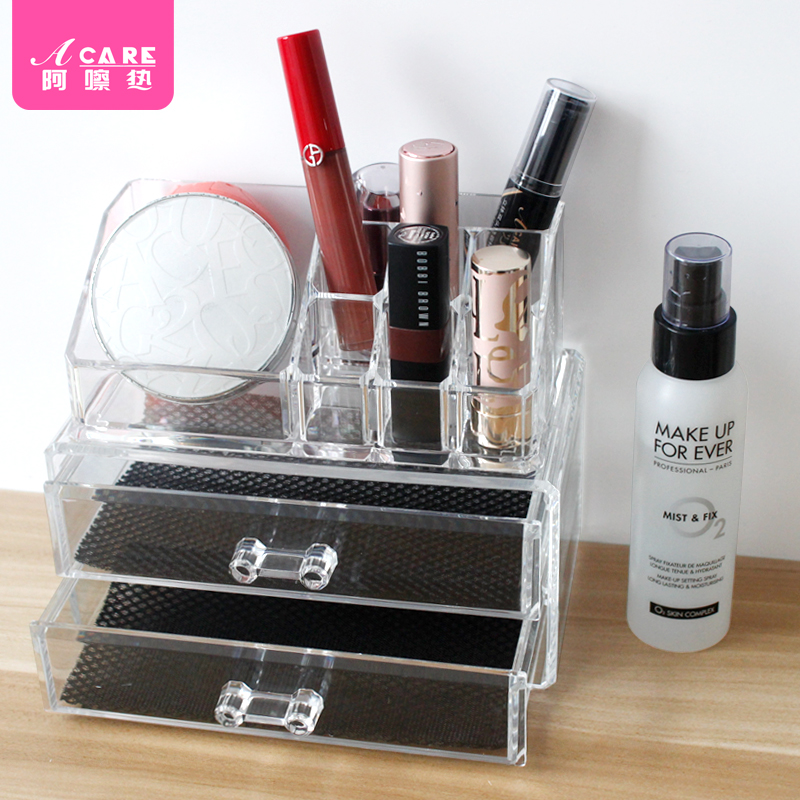 acare shake-in-style Acrylic Cosmetics Containing Box Dust Shelf desktop Home Large capacity drawer