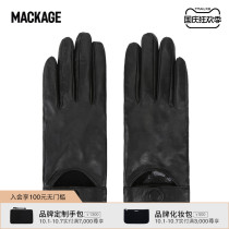 MACKAGE ladies GABIA classic snap button simple exquisite leather gloves wool lining fashion counter