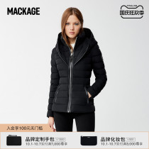 MACKAGE Lady ANDREA hooded V-neck slim fit warm white duck down jacket small face counter