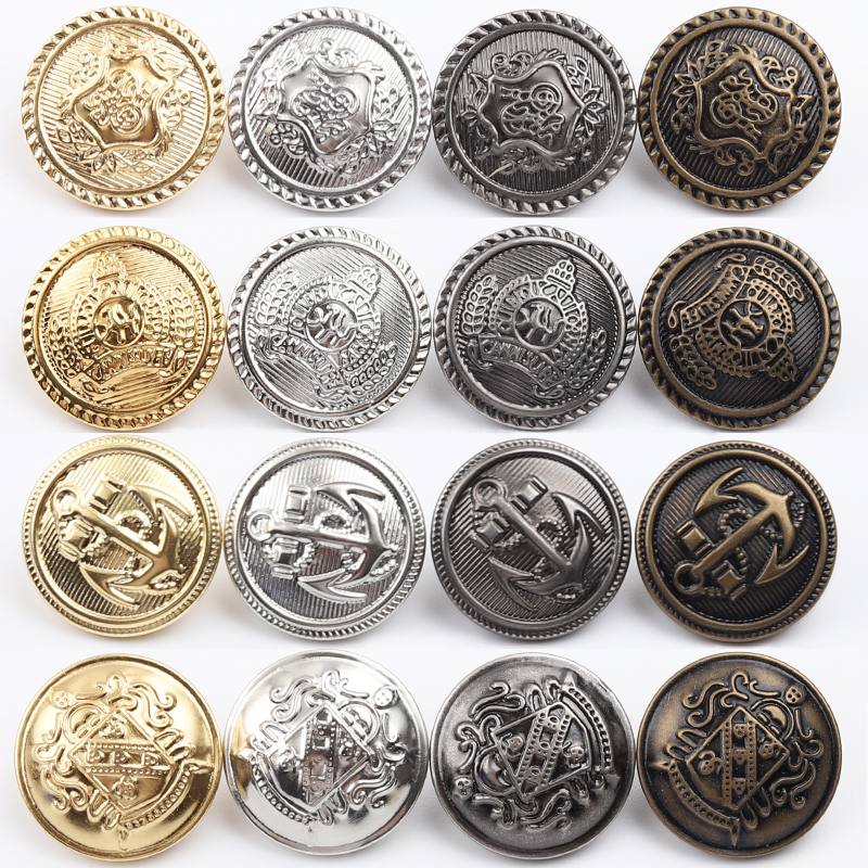 金属ボタン英国スタイルのコートボタン高級絶妙なファッションジャケットスーツ服学校制服ボタンレトロボタン