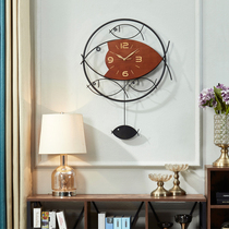 Nordic fish-shaped wall clock living room home fashion creative modern simple art decorative wall light luxury restaurant clock