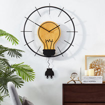 Light bulb wall clock living room personality creative simple modern fashion decorative wall clock Nordic light luxury art clock