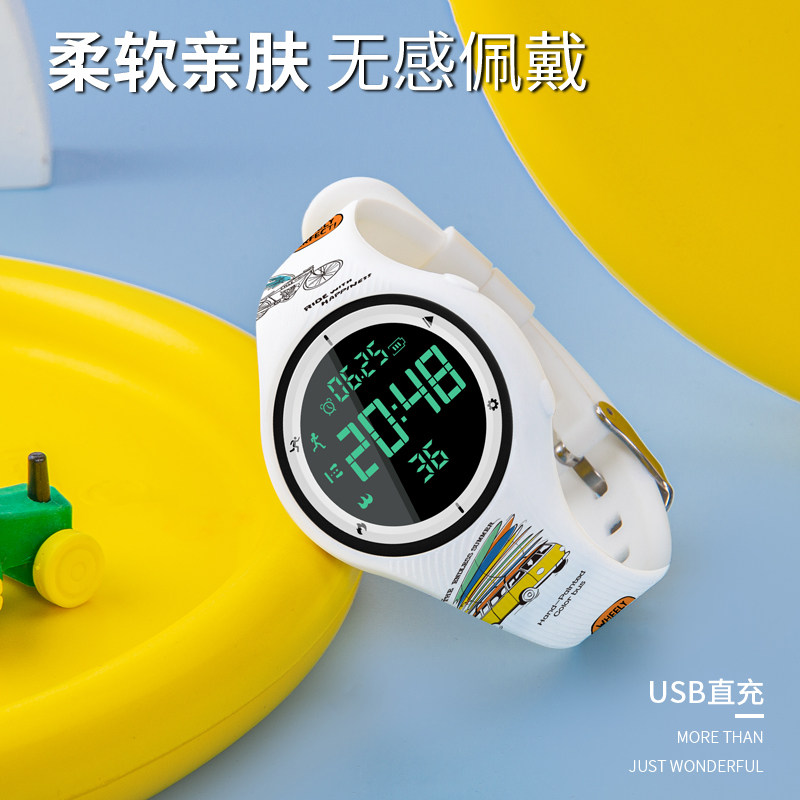 Watch student junior high school female Korean version simple temperament girl youth sports waterproof boy children electronic watch