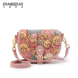 Летняя сумка, небольшая дизайнерская ткань, ремешок для сумки на одно плечо, с медвежатами