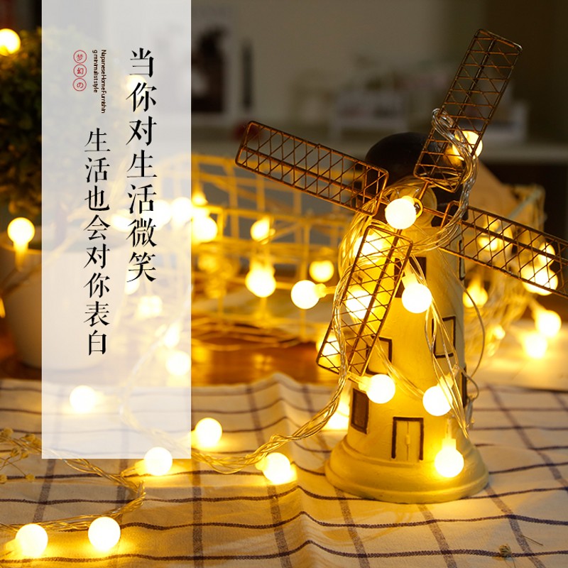 Girl's heart star light LED small colored lights flashing lights string lights full of stars decoration room creative dormitory bedroom layout