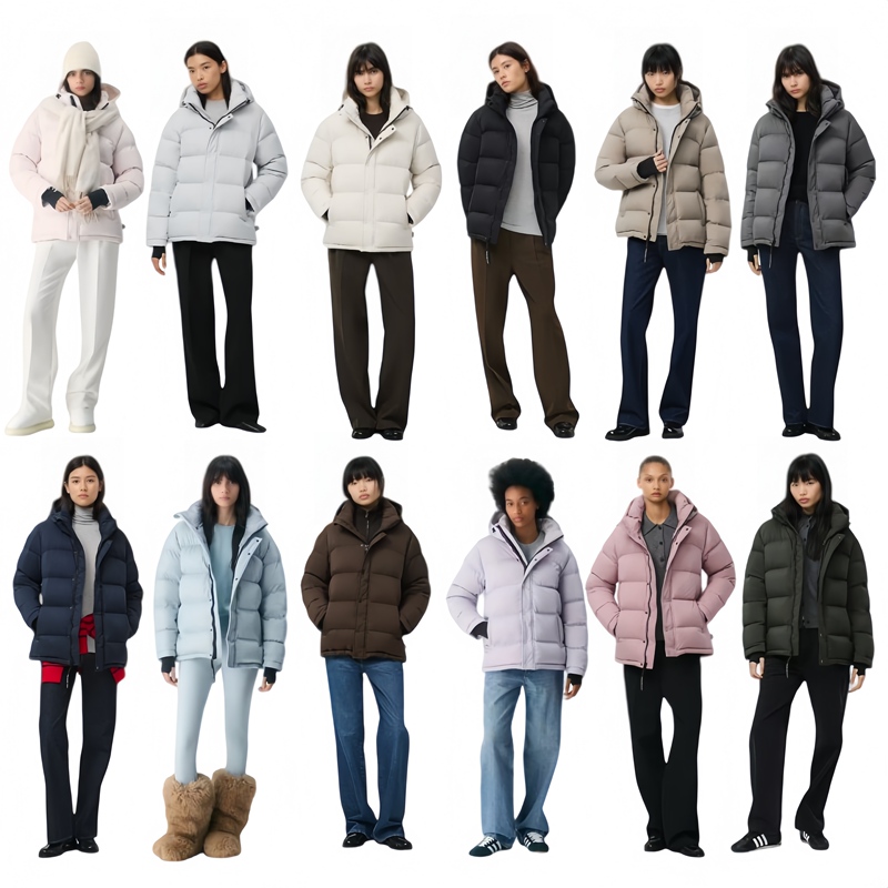 Aritzia Five-Pocket Matte Thickened Hooded Commuter Warm White Goose down Puffer Jacket