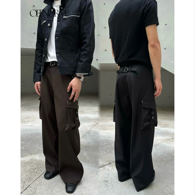 Offnorm Tailored Fashion Multi-Pocket Paris Button Cargo Pants Dress Pants Wrinkle-Resistant A-Line Fit All Seasons Offnorm Tailored Fashion Multi-Pocket Paris Button Cargo Pants Dress Pants Wrinkle-Resistant A-Line Fit All Seasons