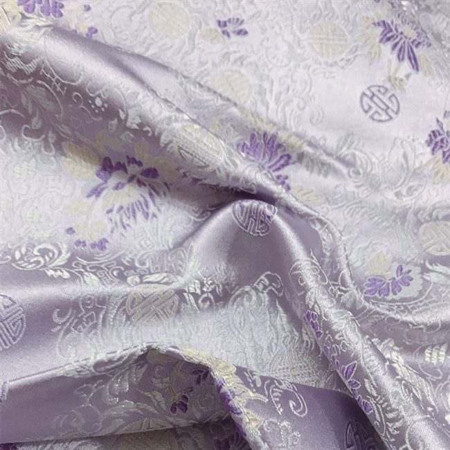 Vải lụa màu hồng gấm satin màu tím nhạt nhỏ tươi mát Tang phù hợp với vải Hanfu vải thêu phong cách cổ xưa - Vải vải tự làm