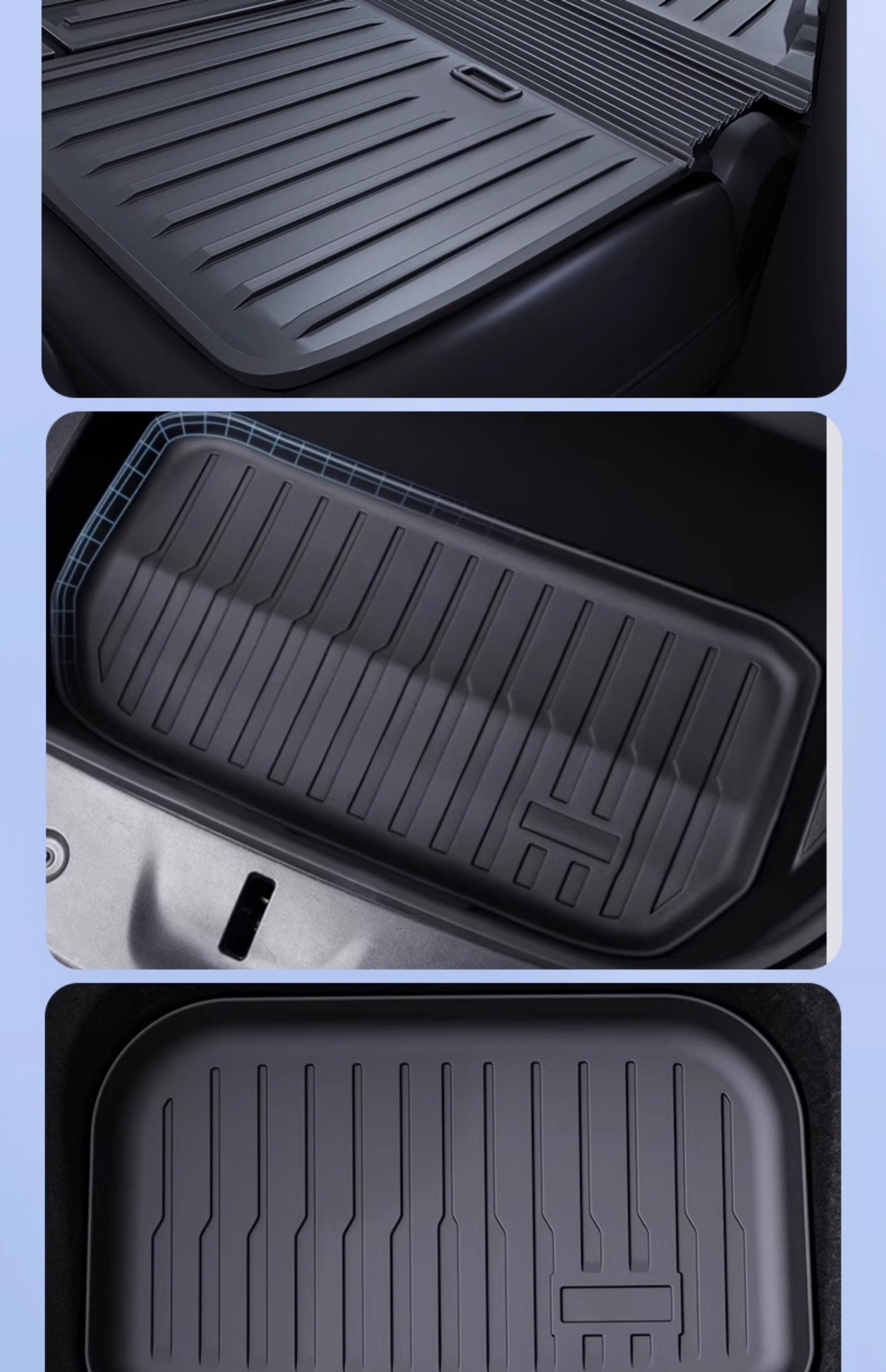 Suitable for the Updated Version of Tesla Model Y Trunk Mat, Tpe Front and Rear Trunk Mats, Modified Interior Accessories Wholesale