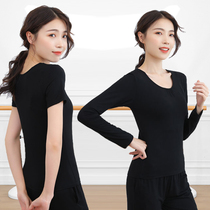 New dance practice suit womens adult top long-sleeved crew neck Modal body training clothing slim classical dance