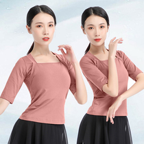 Dance costume Practice suit Female modern dance body training fake two-piece top Chinese classical Latin dance dance dress