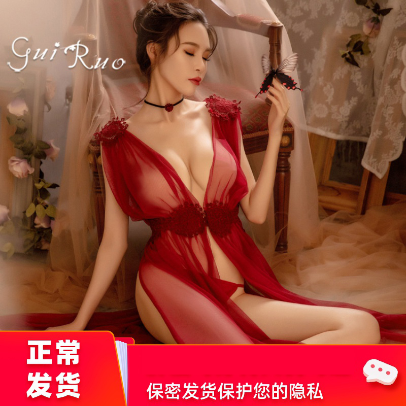 Transparent Eroy Lingerie Sexy Slumber Pyjamas Teasing Clothes Bed Open Gear Temptation Free of Passion Suit Women