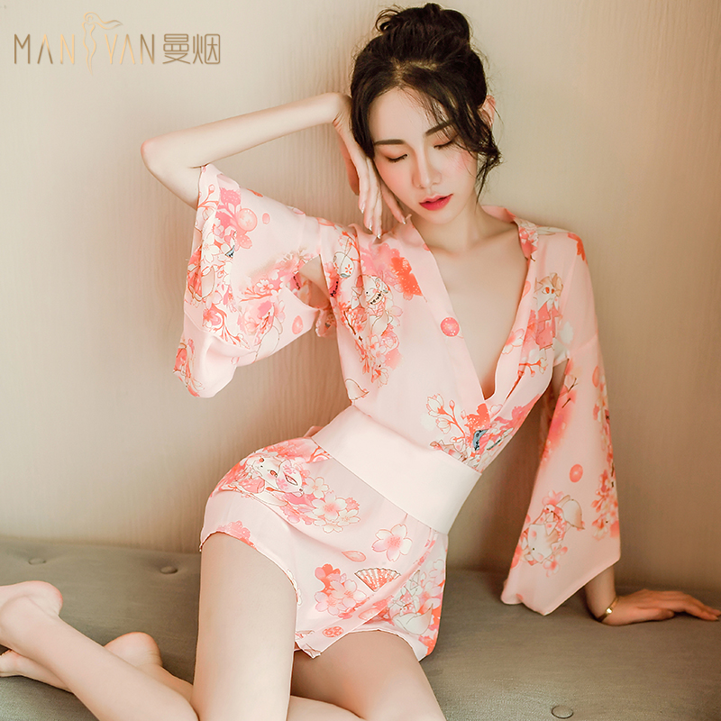Sexy lingerie kimono uniform temptation clothes large size open file bed passion suit female midnight charm