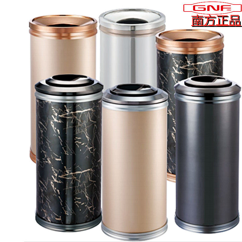 South GPX-11 ground ash bucket shopping mall stainless steel trash can round lidless commercial indoor fruit box