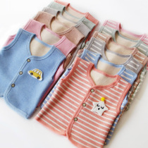 Boys and girls plus velvet autumn winter baby wear waistcoat children Korean version of baby wearing warm vest tide