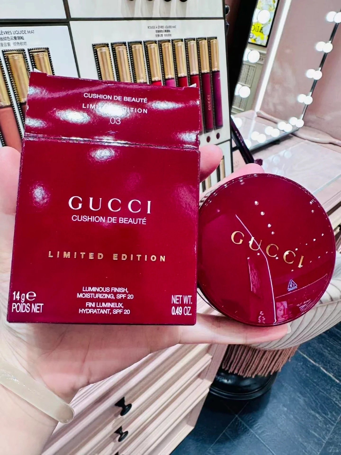 2025 Christmas Limited Edition! Gucci/Gucci New Lipstick 509 126 128 Cushion 02 Lip Gloss 509