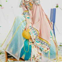 July night show smile spring breeze full edge embroidered stand neck long shirt hot gilt pleated skirt horse face skirt embroidered cloud shoulder